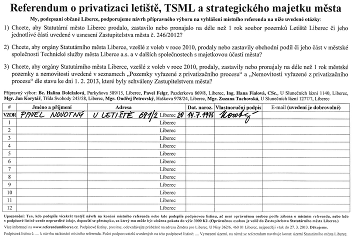 referendum liberec